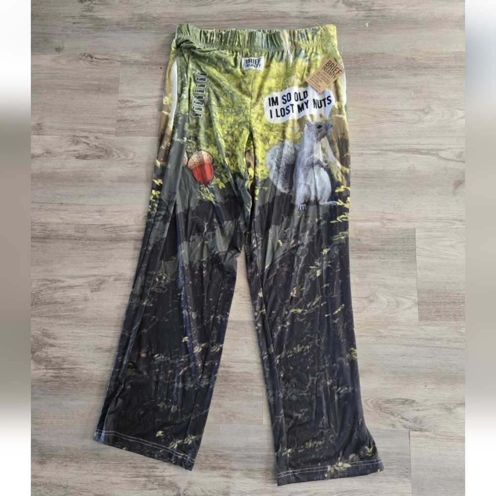 Brief Insanity Lounge Pants Men’s XL Squirrel Green